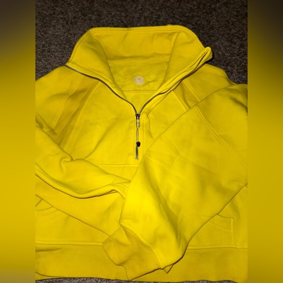 Women’s Lululemon Scuba Funnel Half-Zip Sonic Yellow Size Size M/L - Picture 13 of 16
